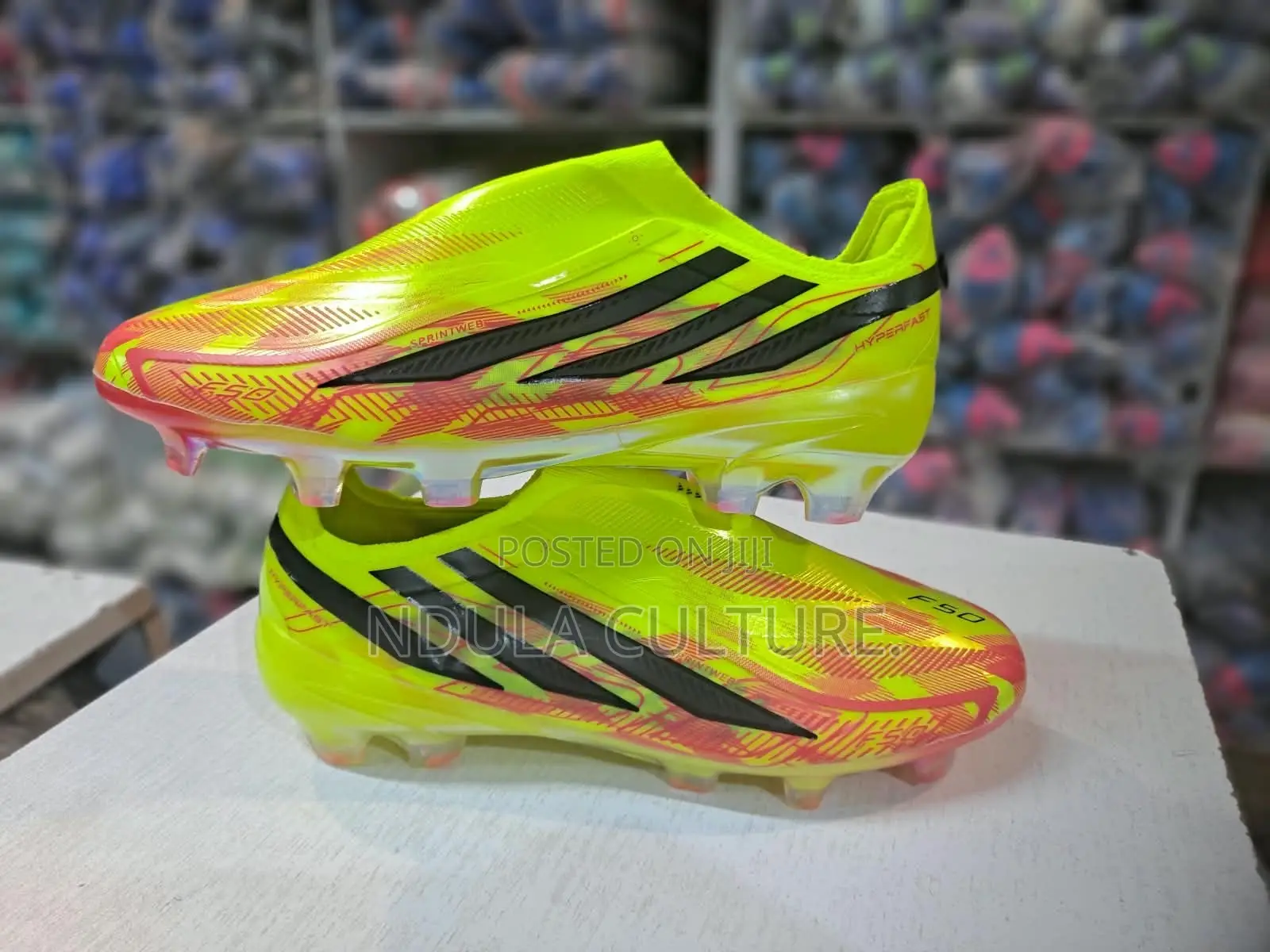 Adidas F50 Hyperfast Pro Laceless Turf Soccer Shoes