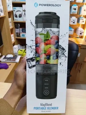 Powerology MagBlend Portable Blender 470ml With Magnetic Mount - Black