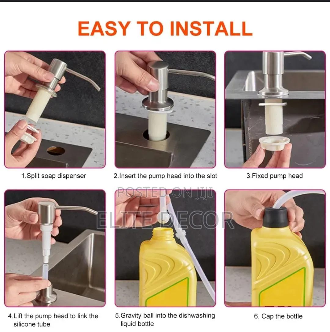 Kitchen Sink Liquid Soap Pump Dispenser – 100cm Pipe