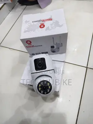 V380 Smart WiFi Wall Mounted Bulb Camera – Dual Lens PTZ With Antenna