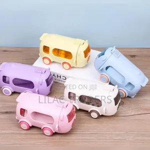 Toy Bus Water Bottle for Kids | Travel-Friendly Sipper With Strap Galo