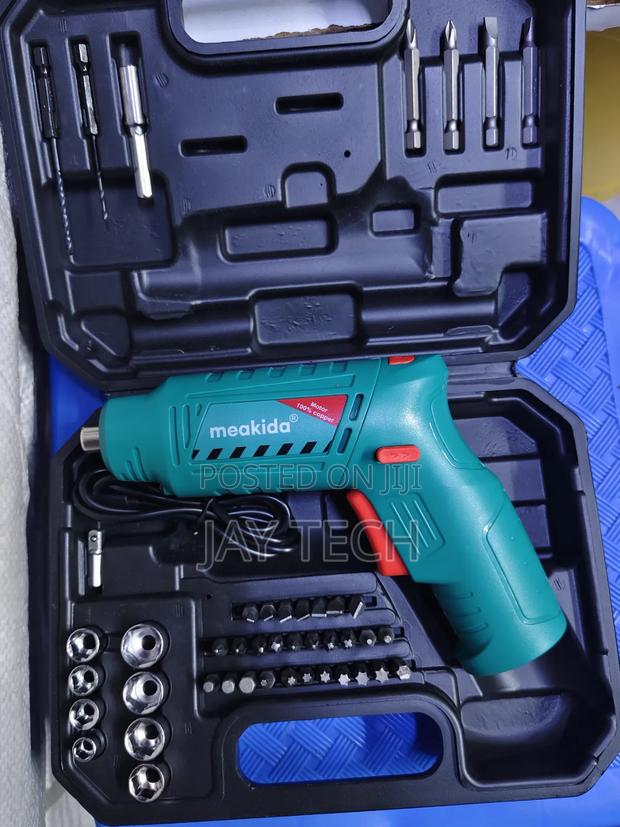 Meakida 4.8V Cordless Rechargeable Screwdriver Drill Bit Tool Set