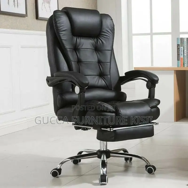 Leather Office Chair With Footrest