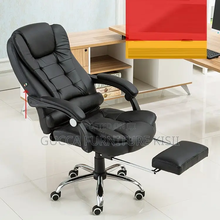 Leather Office Chair With Footrest
