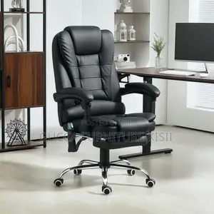 Leather Office Chair With Footrest