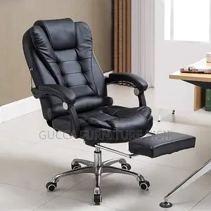Leather Office Chair With Footrest