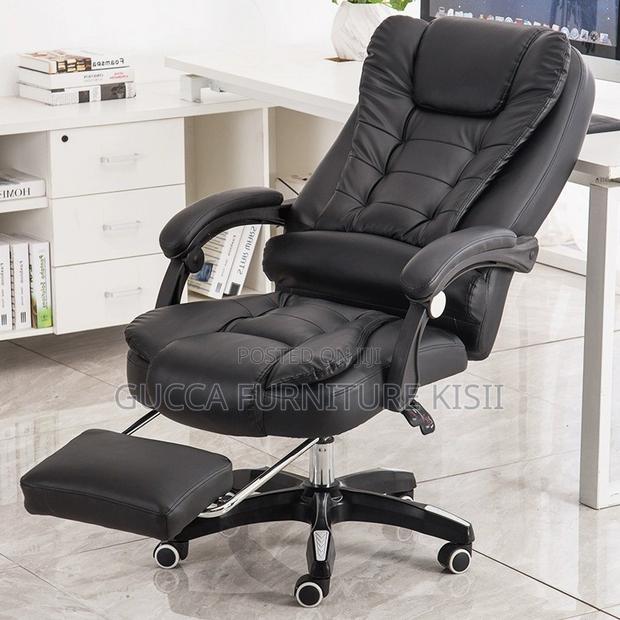 Leather Office Chair With Footrest - thumbnail 3