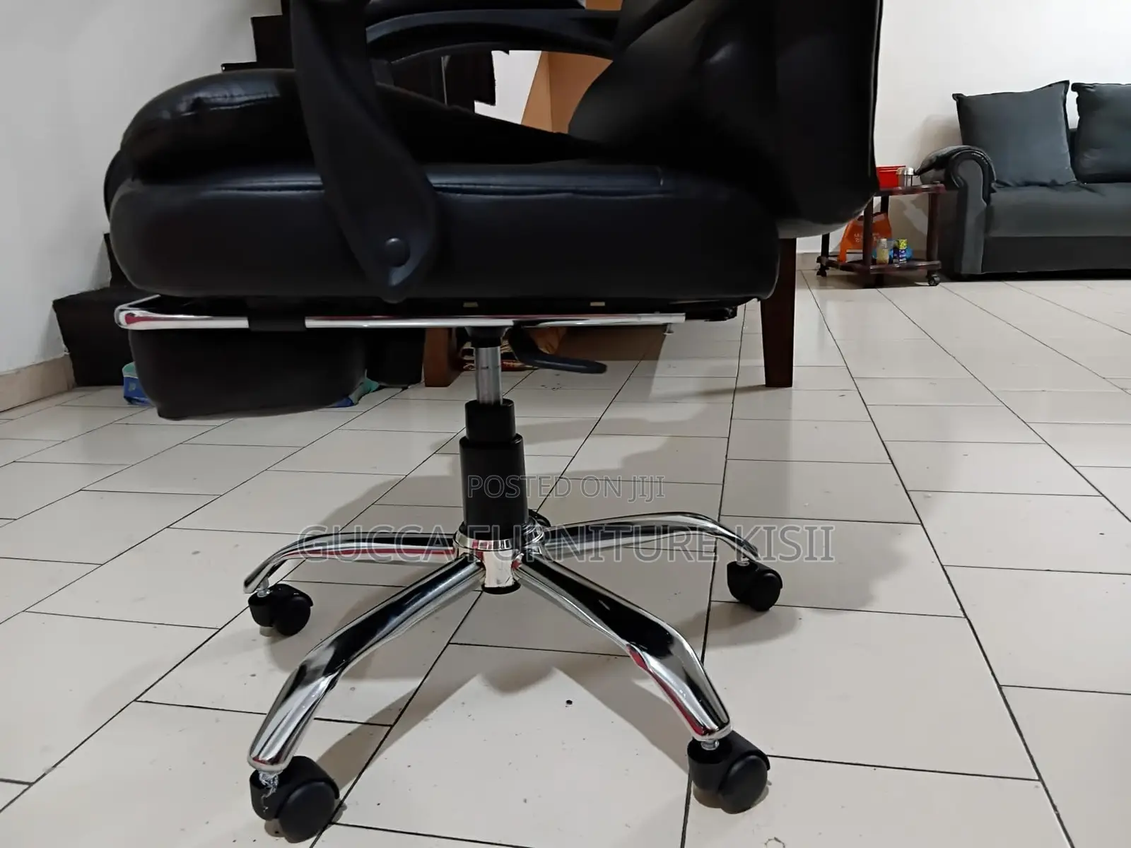 Leather Office Chair With Footrest
