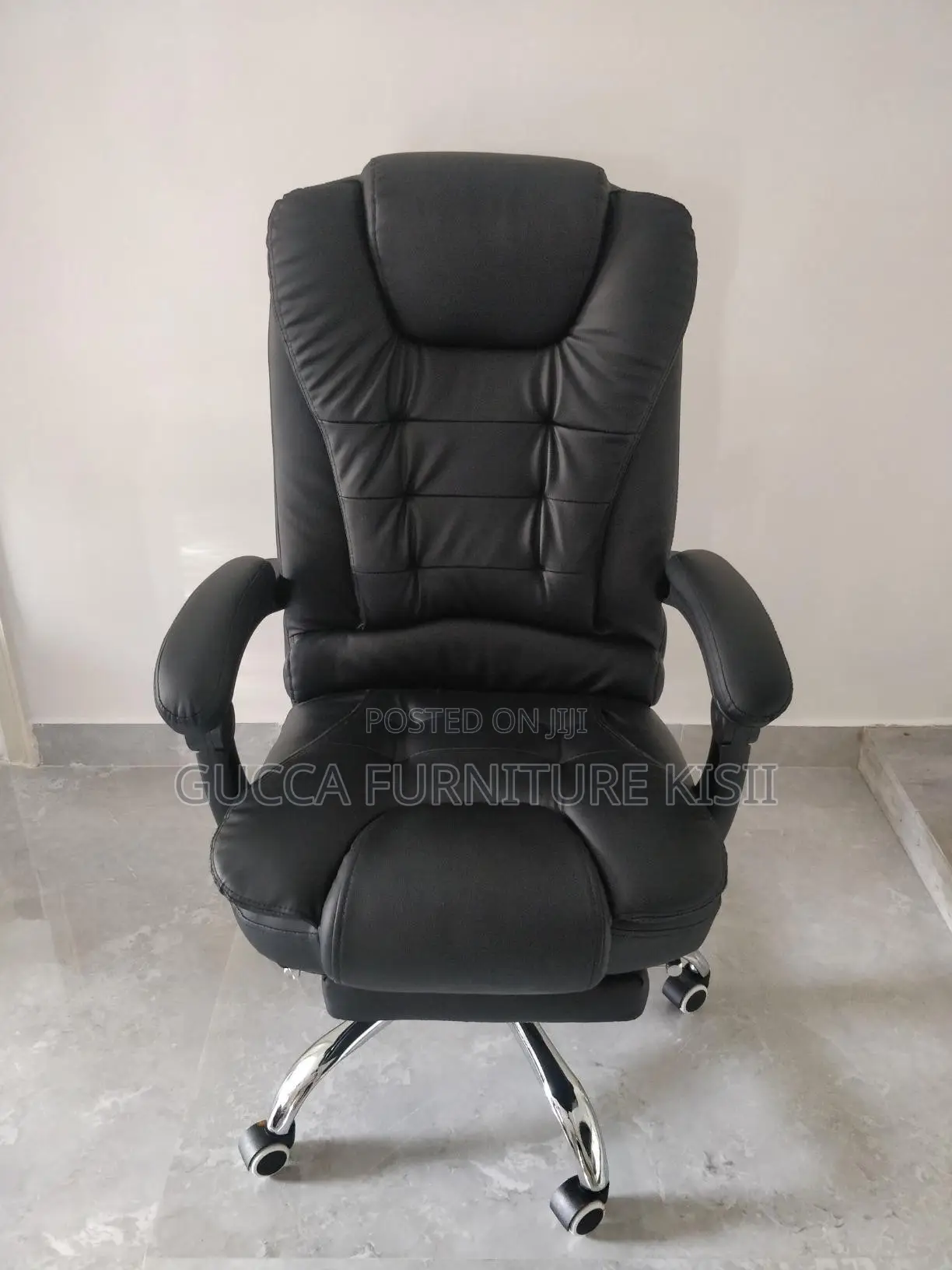 Leather Office Chair With Footrest