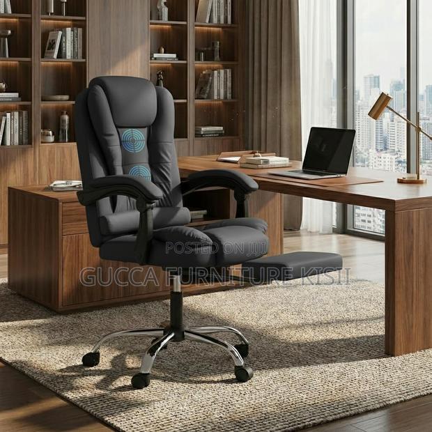 Leather Office Chair With Footrest - thumbnail 13