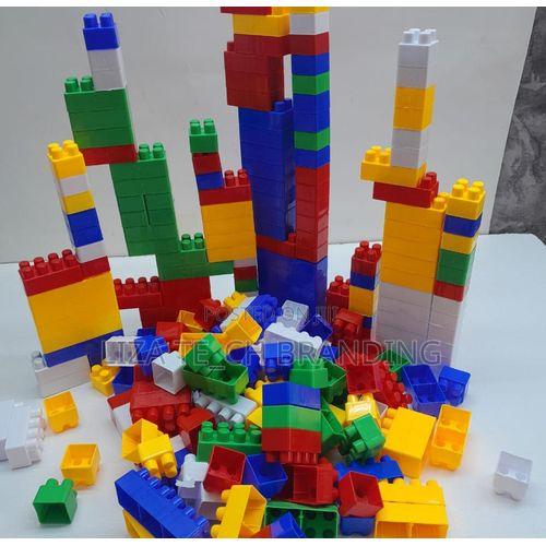 130-Piece Large Toddler Building Blocks Set, - main view