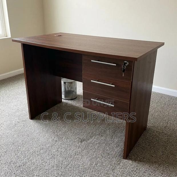 Brown Study Custom Desk-1.0m - thumbnail 2