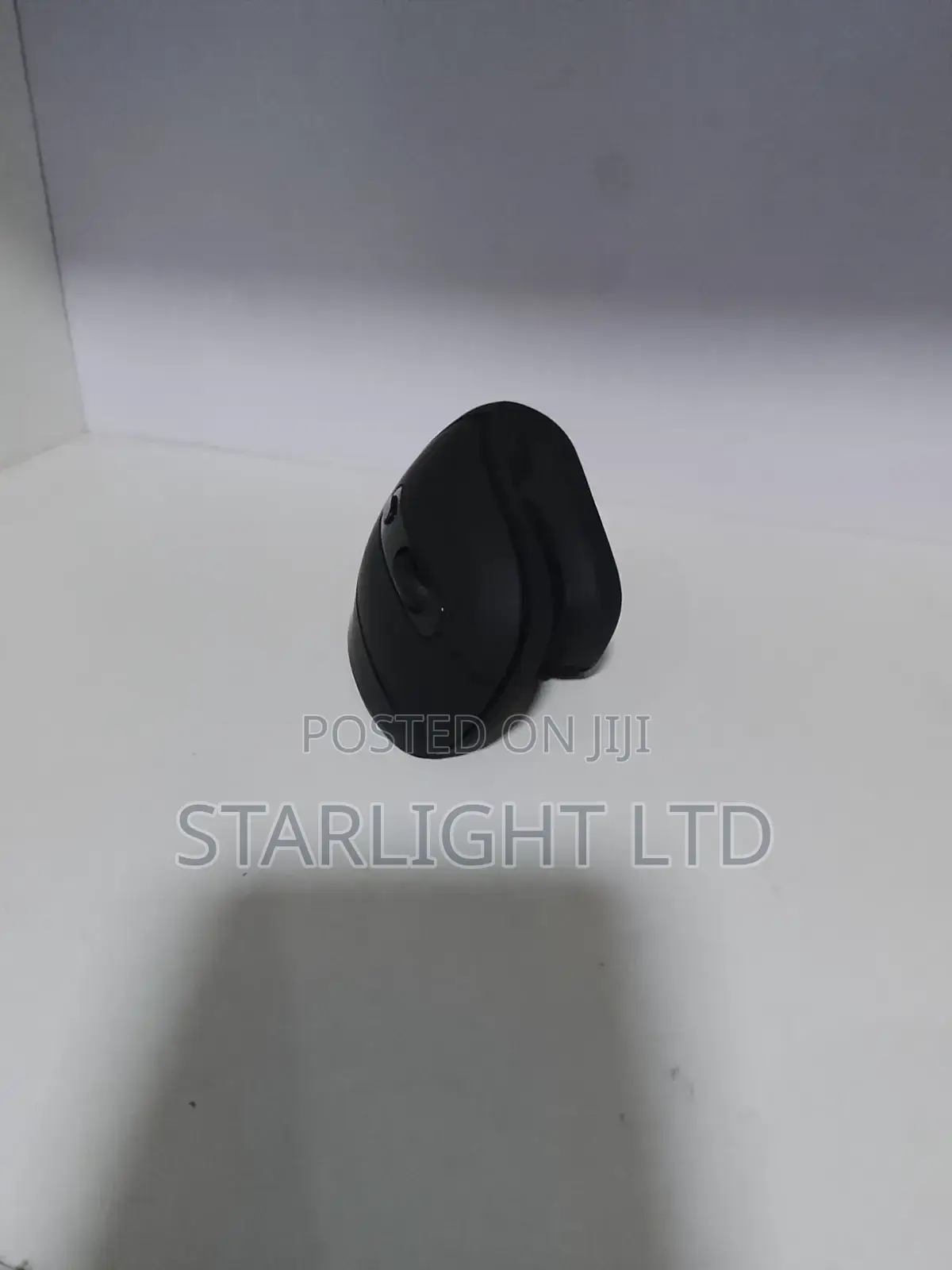 Sleek Matte Black Vertical Ergonomic Wireless Mouse