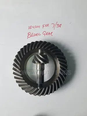 : Crown Wheel and Matching Pinion Shaft (Spiral Bevel Gear Set)
