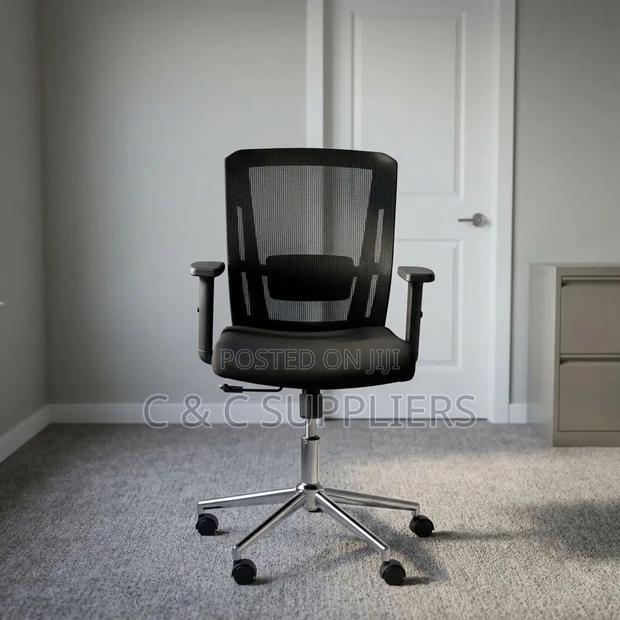Medium Back Mesh Staff Desk Chair. - thumbnail 4