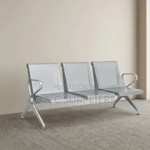 3-Seater Non Padded Hospital Waiting Bench.