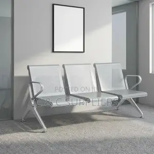 3-Seater Non Padded Hospital Waiting Bench.