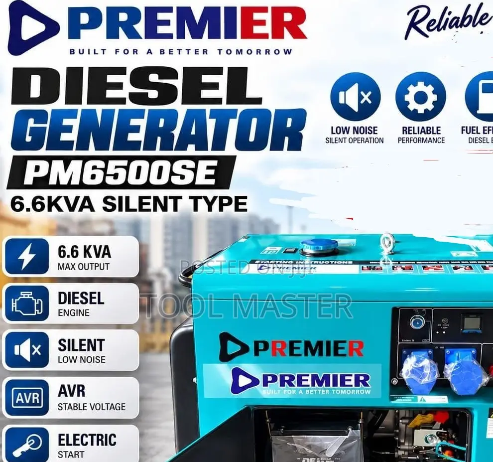 Premier PM6500SE Diesel Generator/6.6kva Silent Diesel Generator