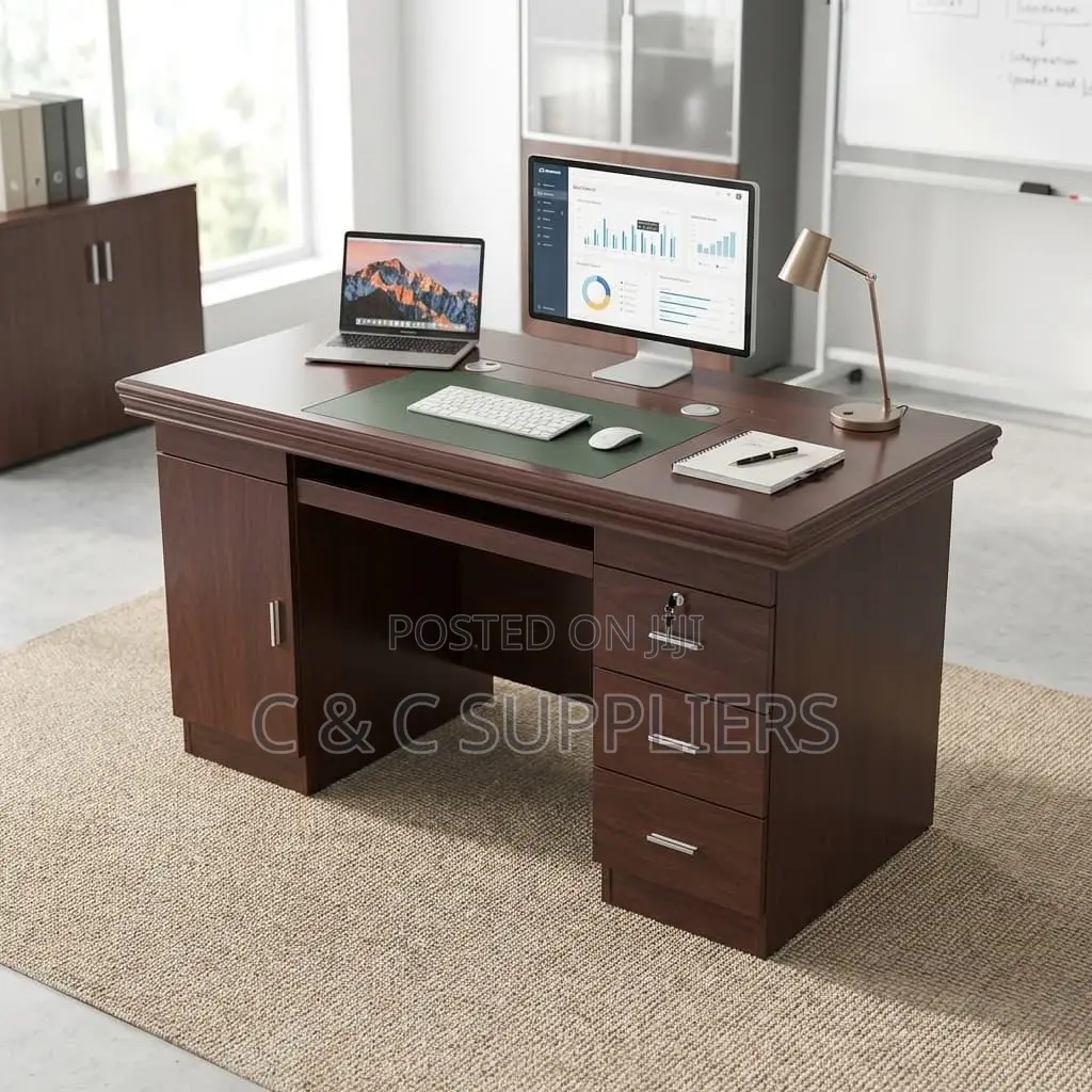 Executive Mahogany Staff Desk-1400mm