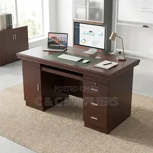 Executive Mahogany Staff Desk-1400mm