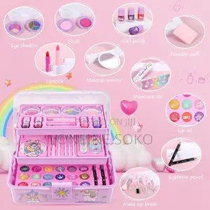 Washable Kids Girls Makeup Set Toy Kit – Pretend Makeup Kit for Girls