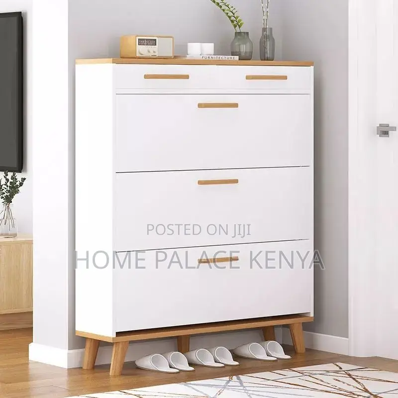 Shoe Rack; Space Saving Shoe Rack Storage Cabinet for Entryway