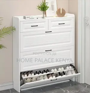 Shoe Rack; Space Saving Shoe Rack Storage Cabinet for Entryway