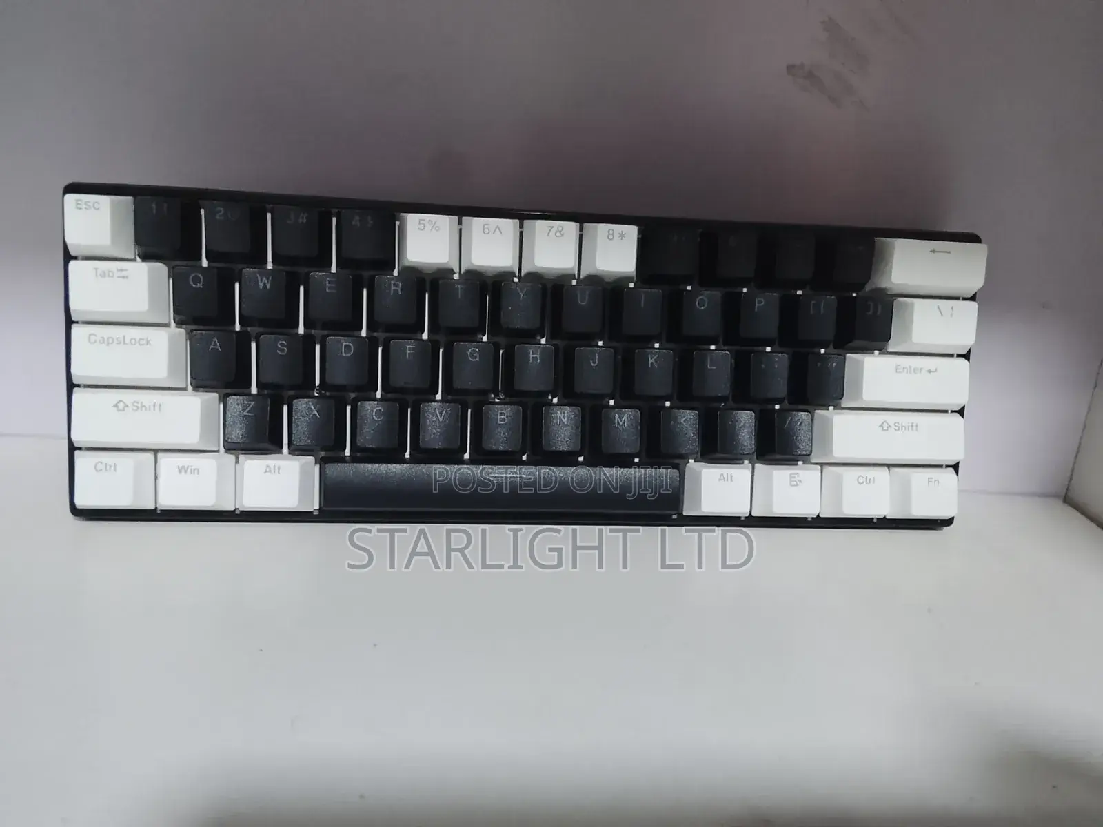 Minimalist Black and White 60% Mechanical Gaming Keyboard