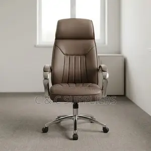 Executive Brown Leather Boss Chair.