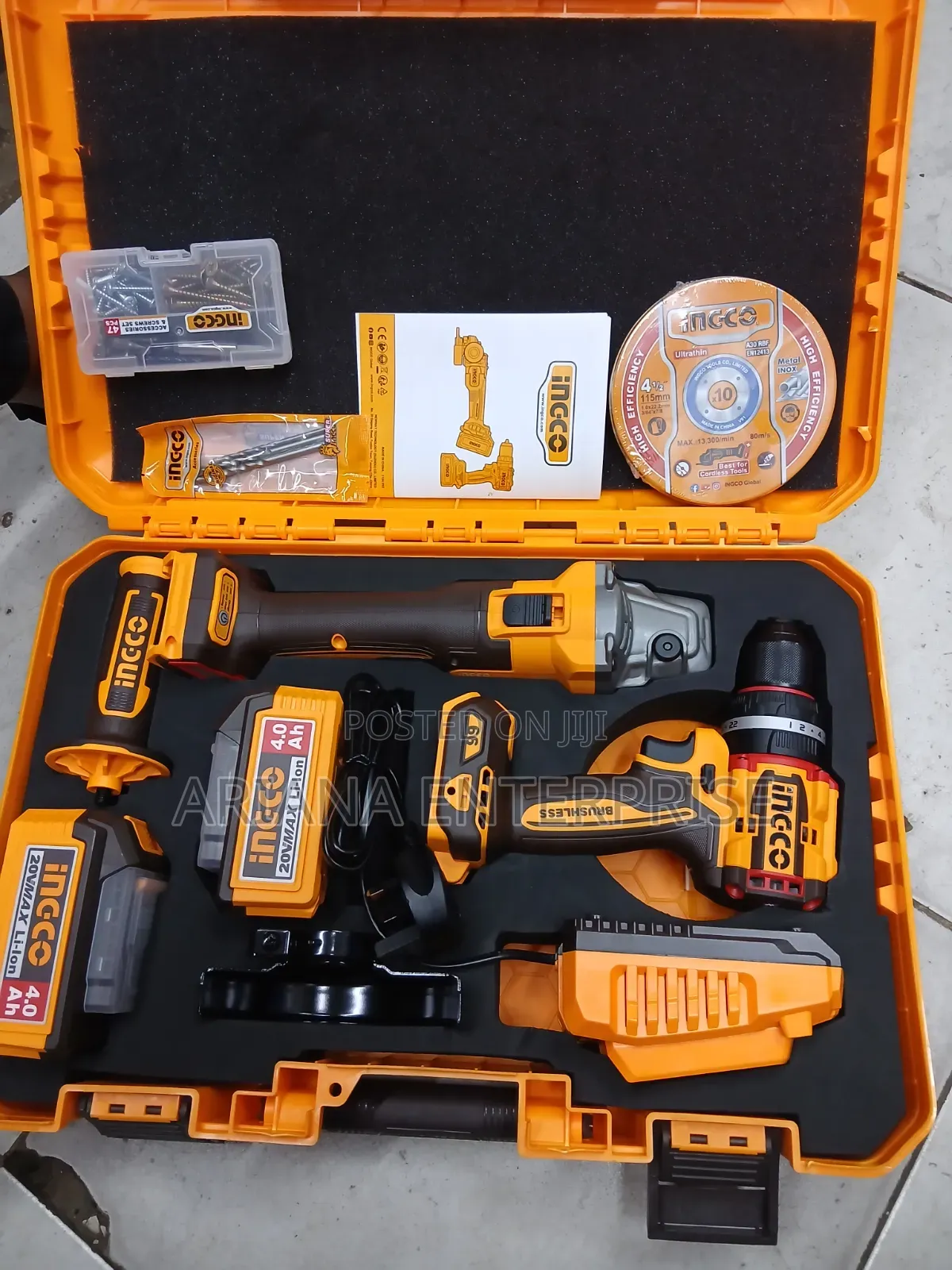 20V Cordless Ingco Impact Drill Kit