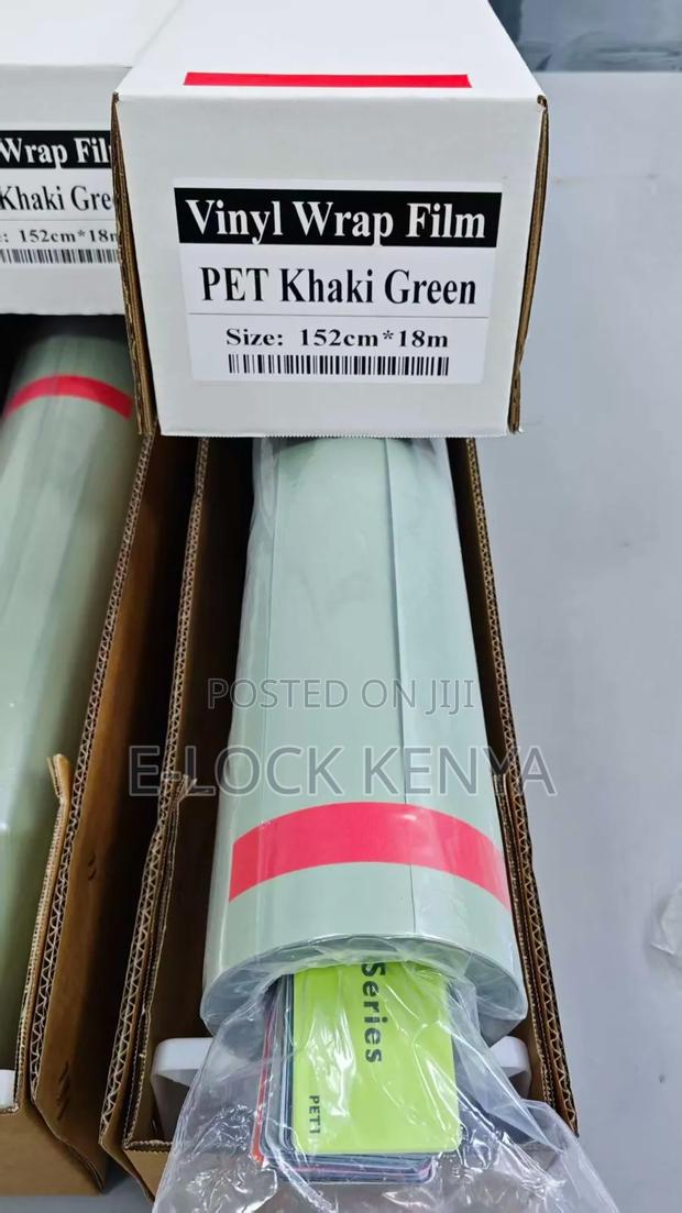 PET Khaki Green Car Wrap - thumbnail 2