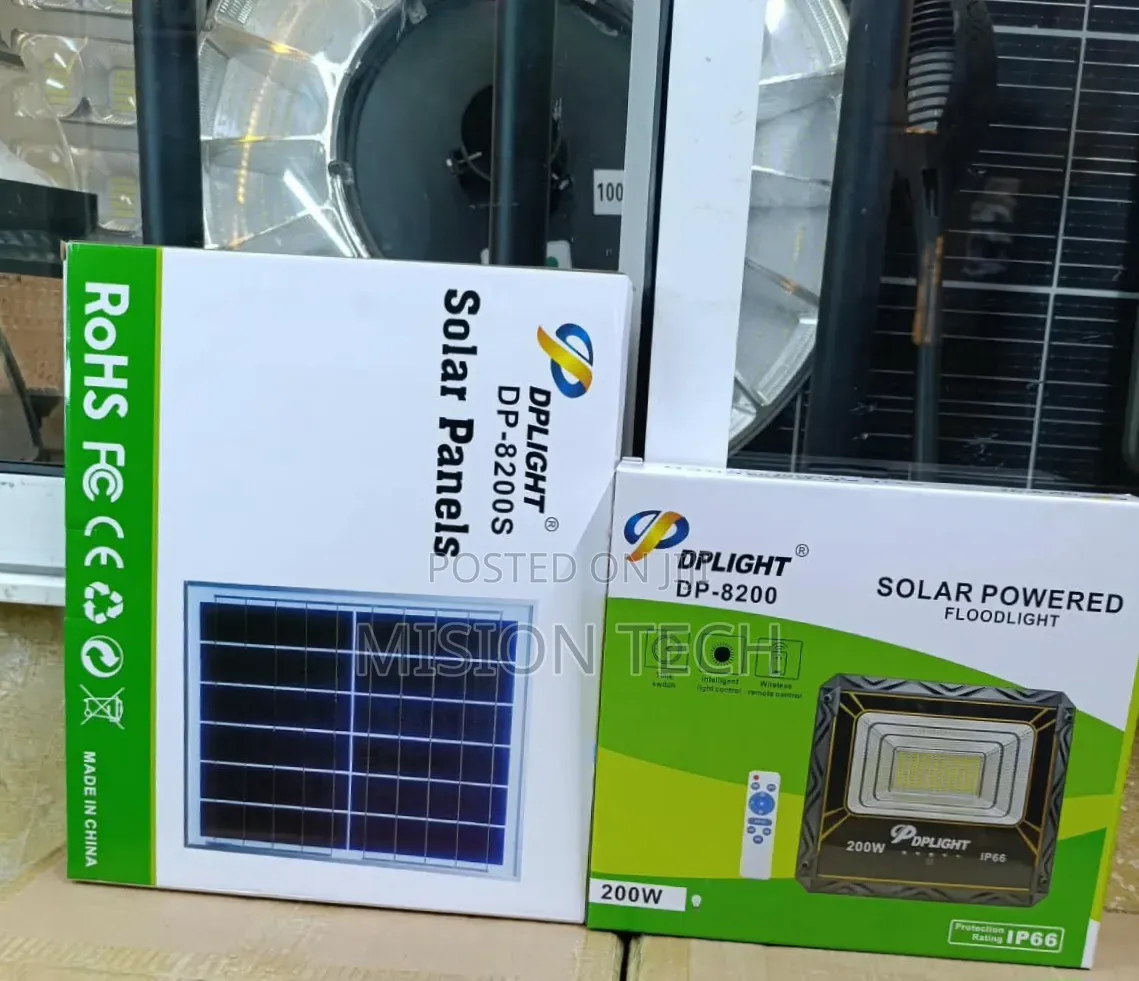 Dp Light 200w Solar-Powered Floodlight