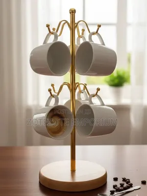 8 Slot Golden Cup Stand