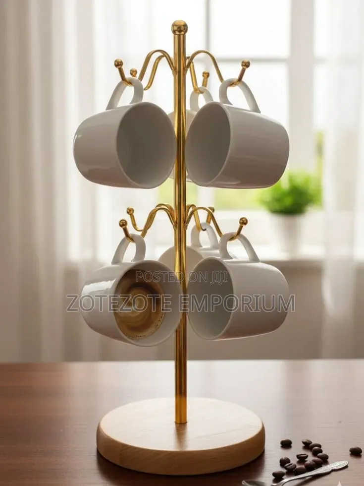 8 Slot Golden Cup Stand