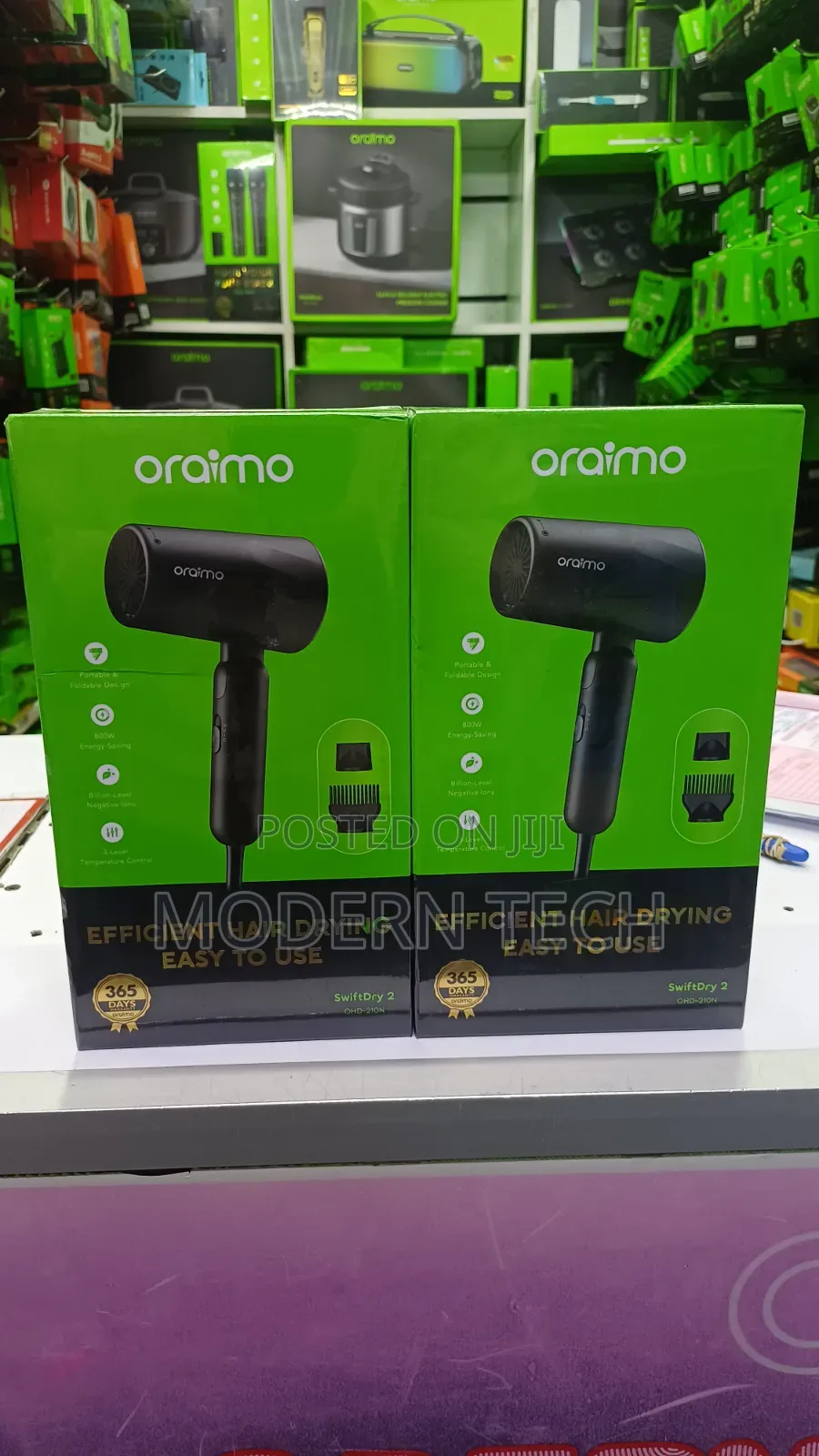 Oraimo SwiftDry 2 OHD-210N 800W Foldable Hair Dryer