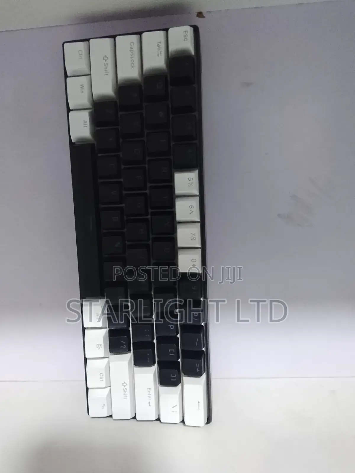 Modern Black White Dual-Tone Custom Mechanical Keyboard
