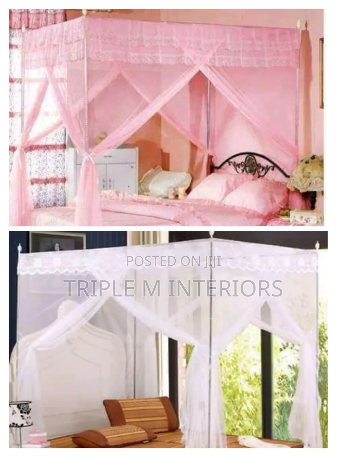 6 by 6 Four Stand Mosquito Net -Premium Quality