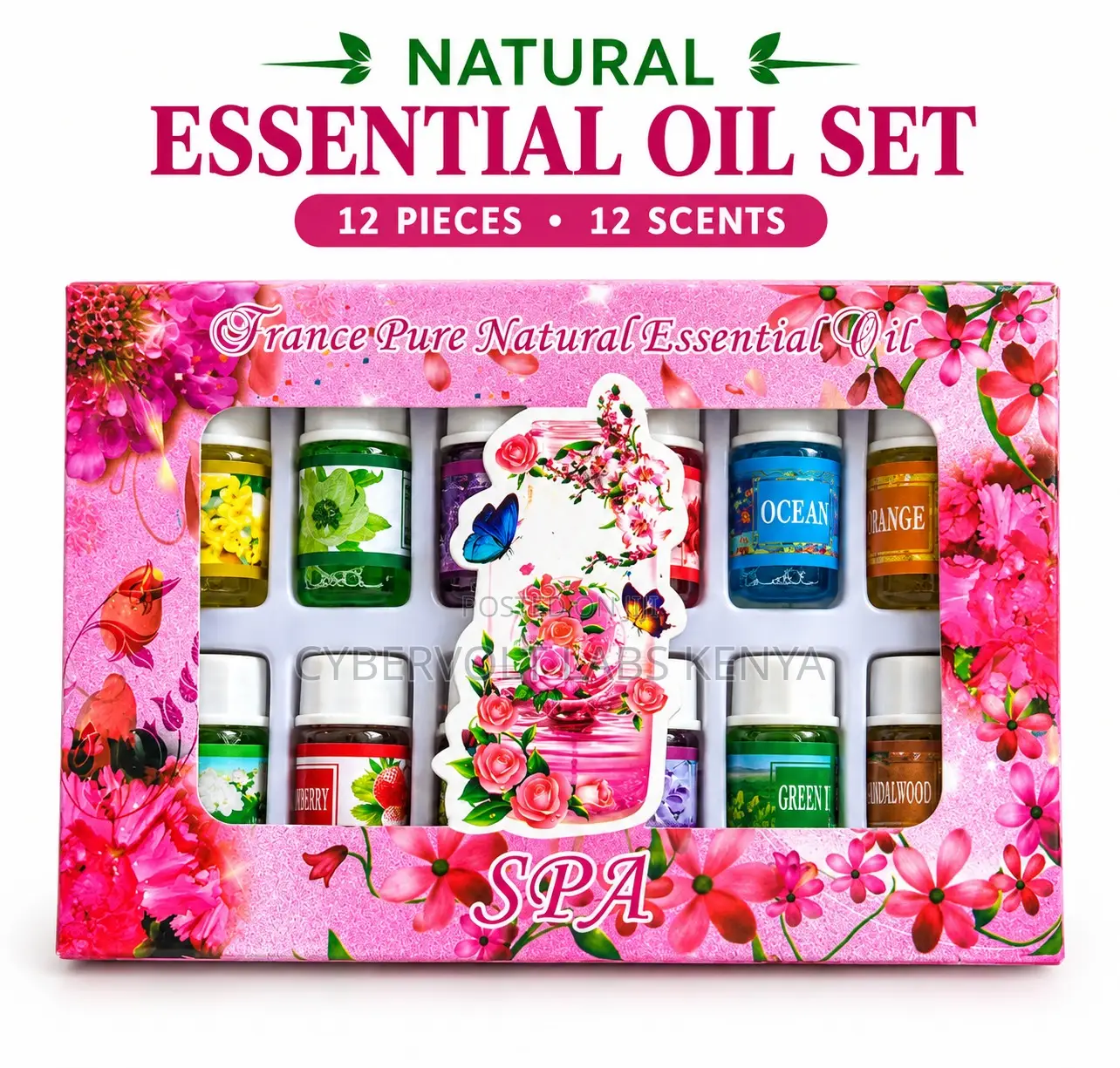 Natural Essential Oil Set of 12 Pieces