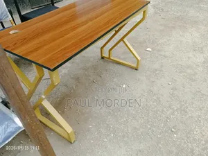 Gold Frame Metallic Desk