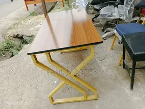 Office Desk Metal With Gold Color
