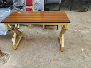Office Desk Metal With Gold Color