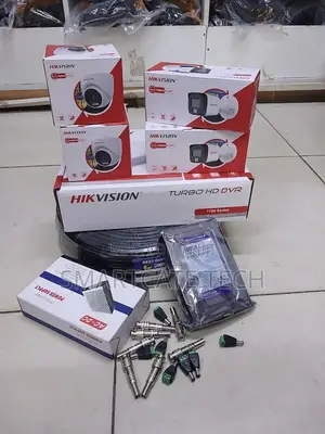 4CH Hikvision CCTV Camera 2 Dome 2 Bullet Full Color Smart Hybrid HD