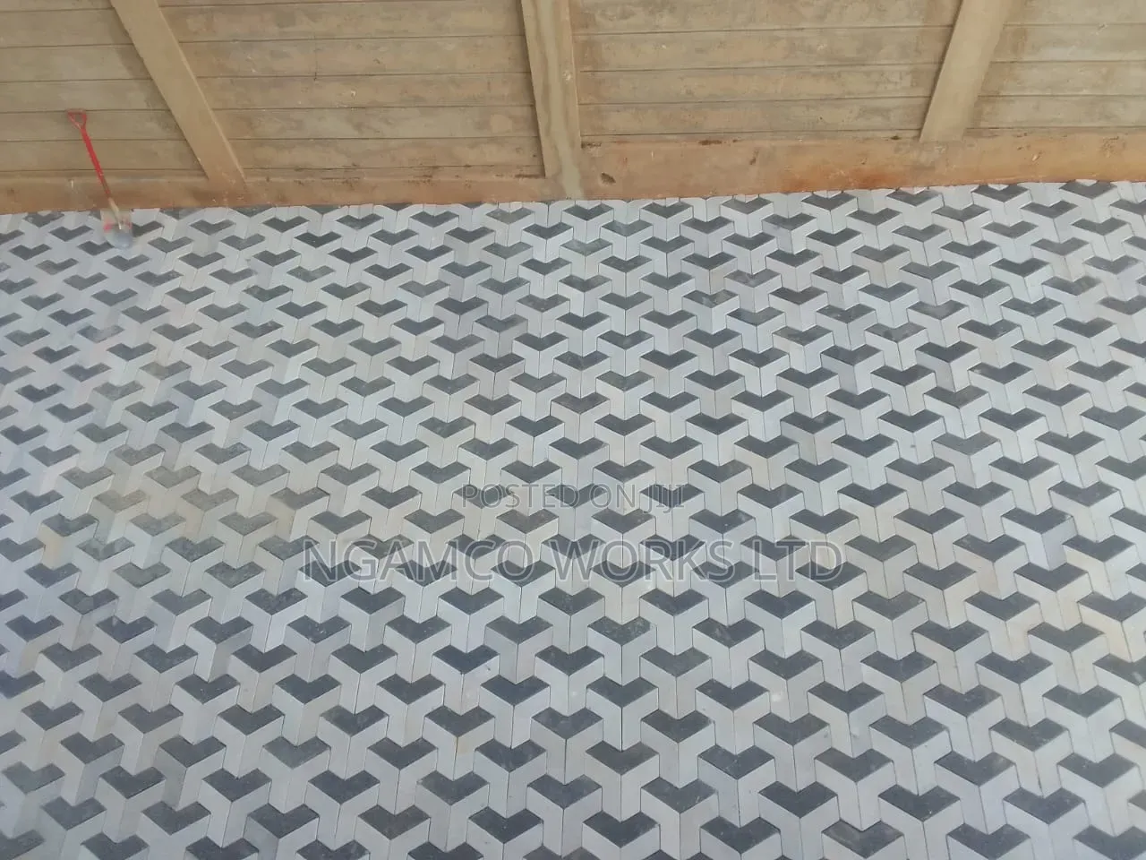 Coloured 3D Cabro Paving Blocks