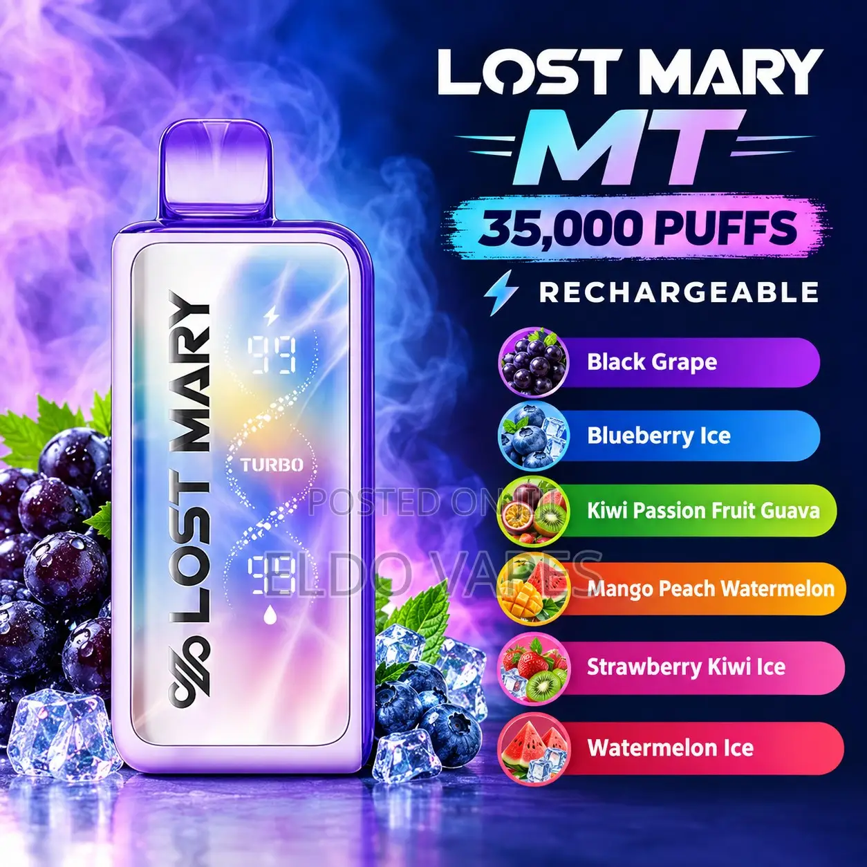 Lost Mary 35000 Puffs Rechargeable Vapes