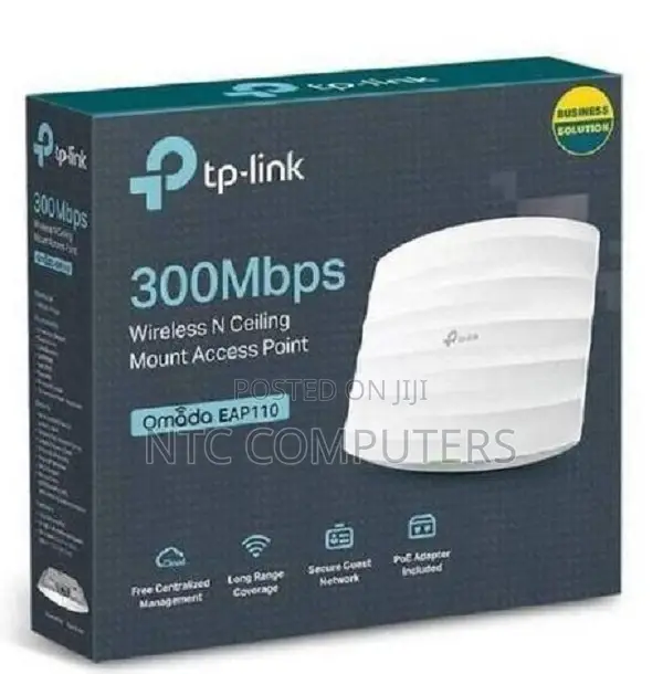 TP Link EAP110 300Mbps Wireless N Ceiling Mount Indoor Access Point