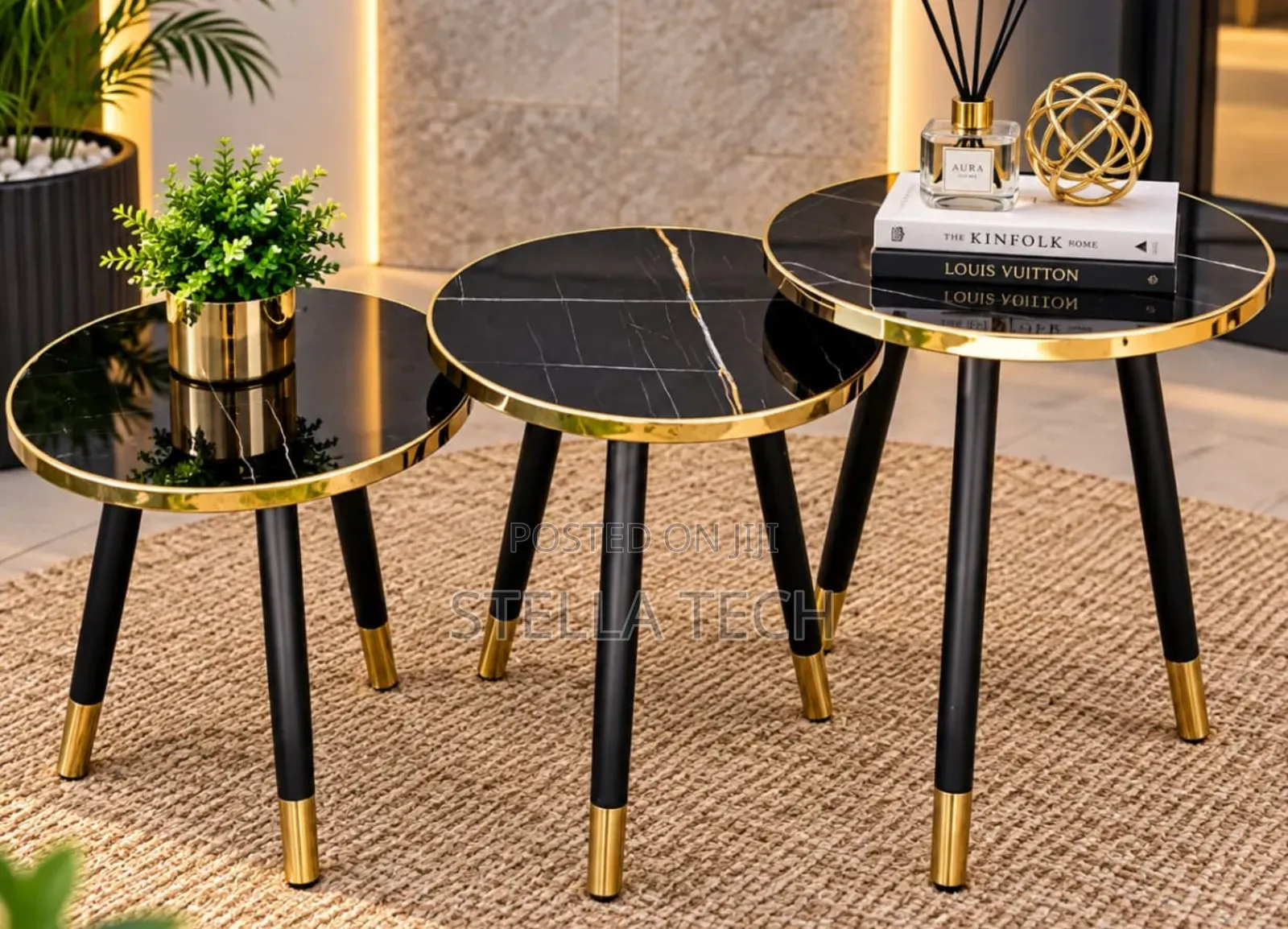 3 in 1 Modern Executive Marble Table