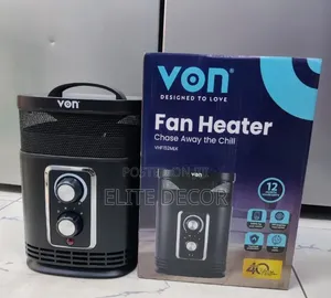 VON VHF152MLK Fan Heater 1500W – Black | Portable Room Heater