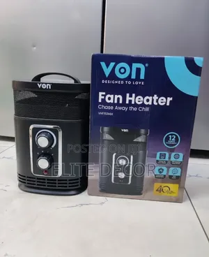 VON VHF152MLK Fan Heater 1500W – Black | Portable Room Heater