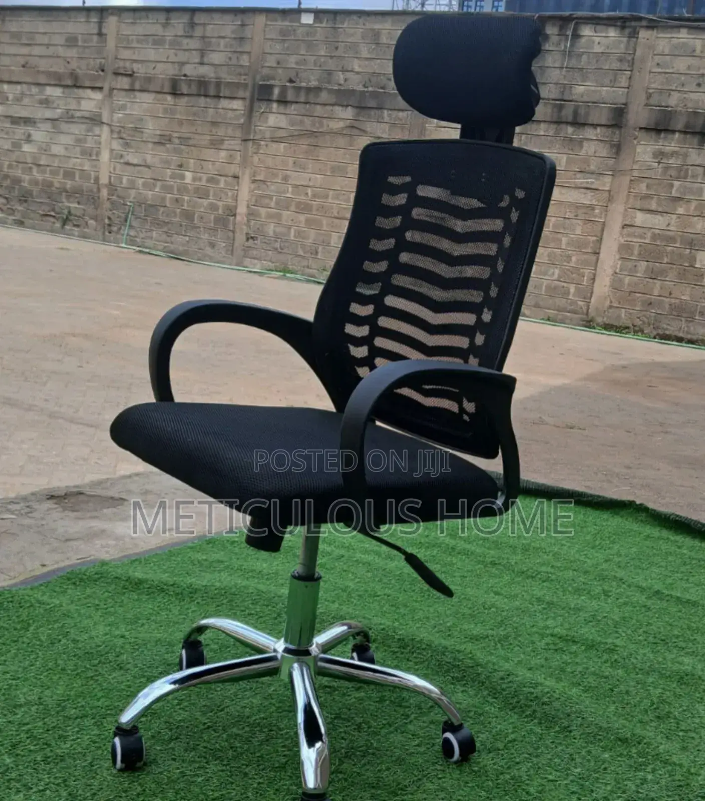 Secretarial Mesh Office Chair With Head Rest Now Available