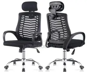 Secretarial Mesh Office Chair With Head Rest Now Available